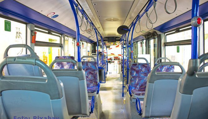 Linienbus Linienbus machte Vollbremsung