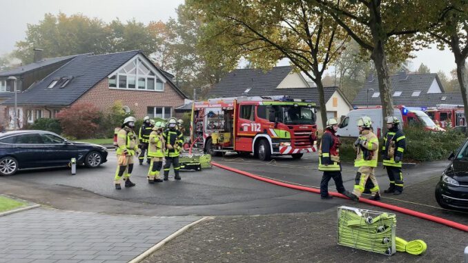 Saunabrand in Gladbeck-Brauck - Feuerwehreinsatz