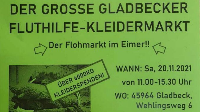 Fluthilfe-Kleidermarkt erstmals in Gladbeck