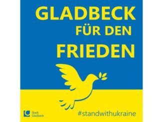 Aktion vor dem Rathaus: „Gladbeck für den Frieden“