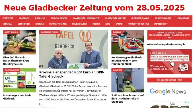 NGZ von 28.05.2025 Neue Gladbecker Zeitung: eigener Sache