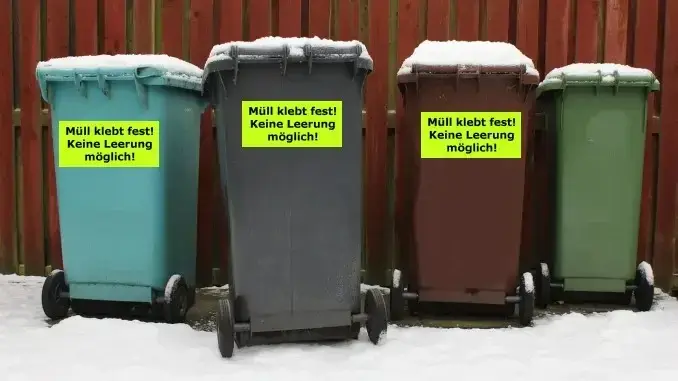 Frost im Mülleimer - der ZB Gladbeck warnt