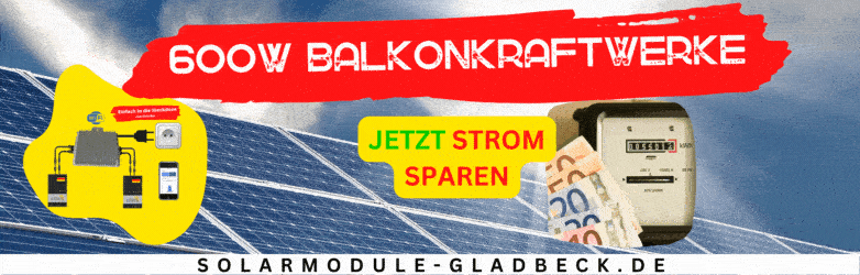 Werbung für Solarmodule Gladbeck