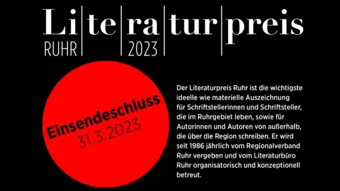Literaturpreis Ruhr ausgeschrieben – Literaturbüro Gladbeck