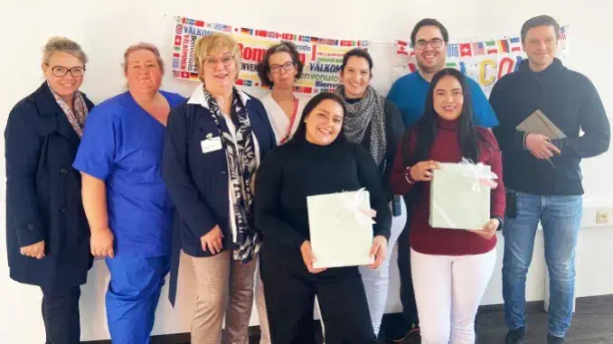 Vier neue Pflegefachkräfte aus Kolumbien im Marien-Hospital Buer
