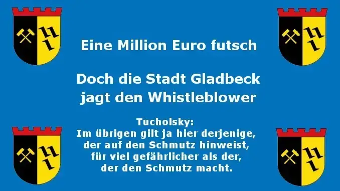 Skandal im Rathaus Gladbeck - fast eine Mio. Euro weg