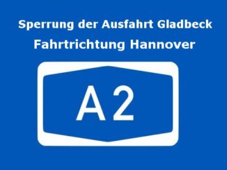 Fahrbahnsanierung A2-Anschluss Gladbeck-Essen gesperrt