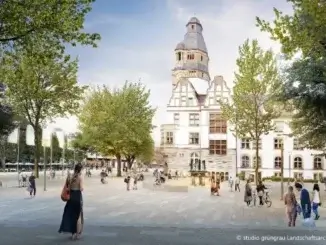 Der Rathaus-Vorplatz in Gladbeck soll schöner werden