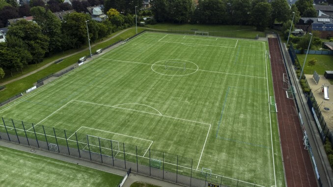 Neuer Kunstrasen an der Hegestraße in Gladbeck-Rentfort