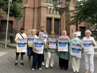 Friedensgebet vor der Lambertikirche in Gladbeck