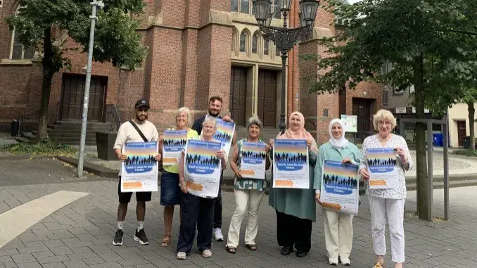 Friedensgebet vor der Lambertikirche in Gladbeck