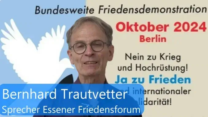 Bundesweite Friedensdemonstration am 3. Oktober in Berlin