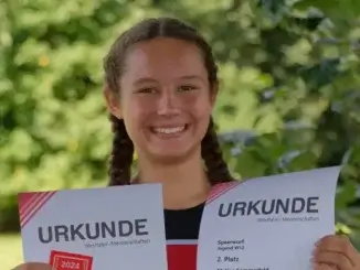 Melina Sommerfeld aus Gladbeck siegt im Kugelstoßen