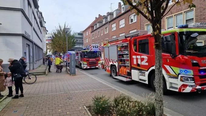 Feuerwehreinsatz an der Friedrichstraße in Gladbeck-Mitte