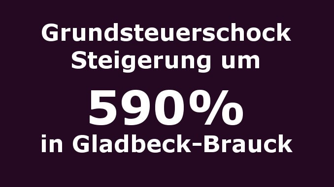 Grundsteuerschock Gladbeck: 1.063 statt 180 Euro