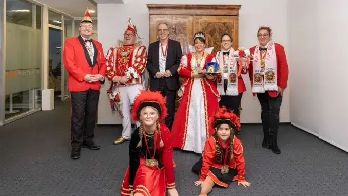 Stadtprinzenpaar in der Volksbank Gladbeck