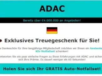 Achtung Phishing! "Treuegeschenk ADAC" Fake