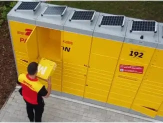 Solarbetriebene DHL Packstation eröffnet