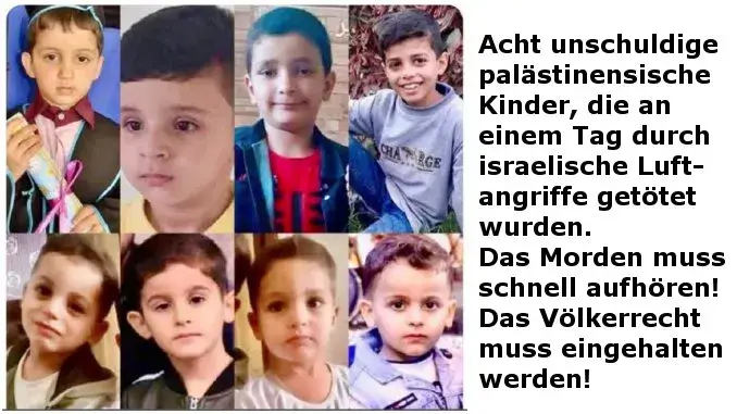 Palästinensische KInder Die Hölle von Gaza