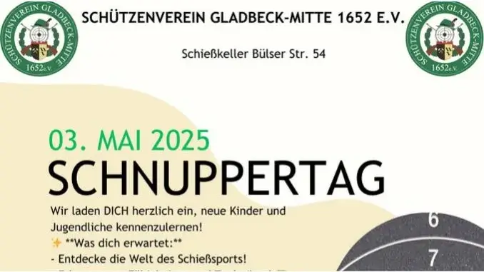 Schnuppertag beim Schützenverein Schützenverein Gladbeck-Mitte - kriegstüchtig ?