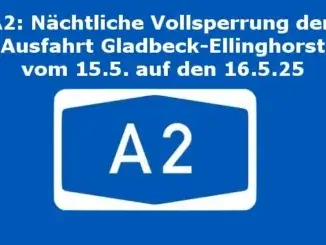 A2: Nächtliche Vollsperrung Ausfahrt Ellinghorst