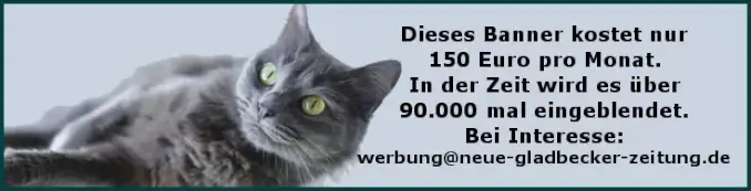 Katze mit Werbetext