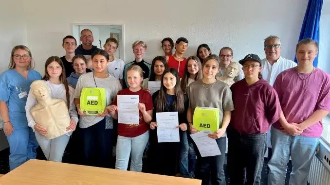 Rettungssanitäter Erich-Kästner-Realschule_ergebnis Reanimationstraining für Schulsanitäter