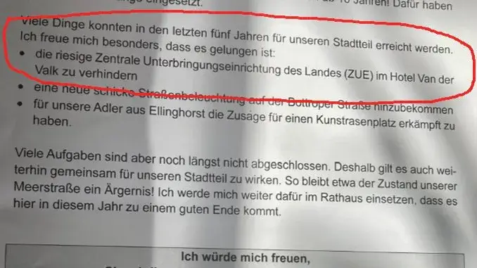 Wahlkampfflyer Wedekind Viel Sand in die Augen der Gladbecker Wähler gestreut