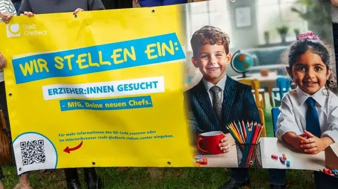 Personal-Kampagne in Gladbeck. „Kita-Kinder suchen...“