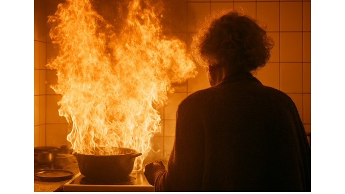 Wohnungsbrand in der Küche