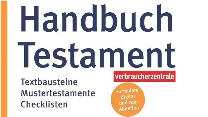 Handbuch Testament - VZ_ergebnis Testament: Vermögen in Gladbeck gerecht übertragen