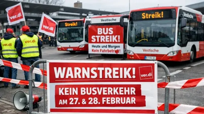 Linienbusse: Massive Ausfälle am 27. und 28.02.2026