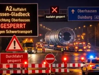Schwertransport: Auswirkungen auf die A2-Auffahrt