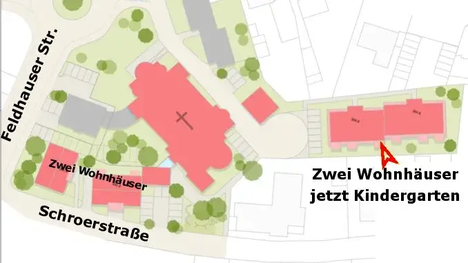 Kirche wird zum Kindergarten - Wohnhäuser geplant