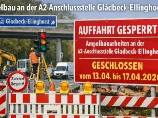 Ampelbau an der A2 in Ellinghorst