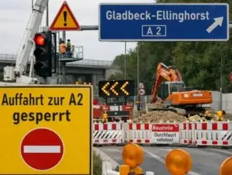 Ampelbau an Anschlussstelle Gladbeck-Ellinghorst dauert an