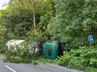 LKW-Unfall auf der B 224 in Gladbeck
