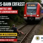 Mann von S-Bahn erfasst: Bundespolizei warnt